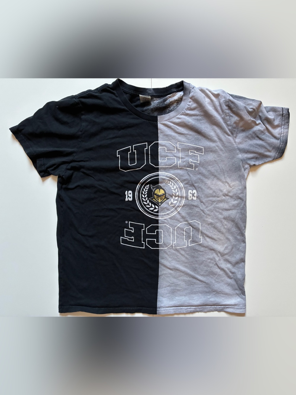 UCF Knights Two-Tone Black and Gray Graphic T-Shirt - Large
